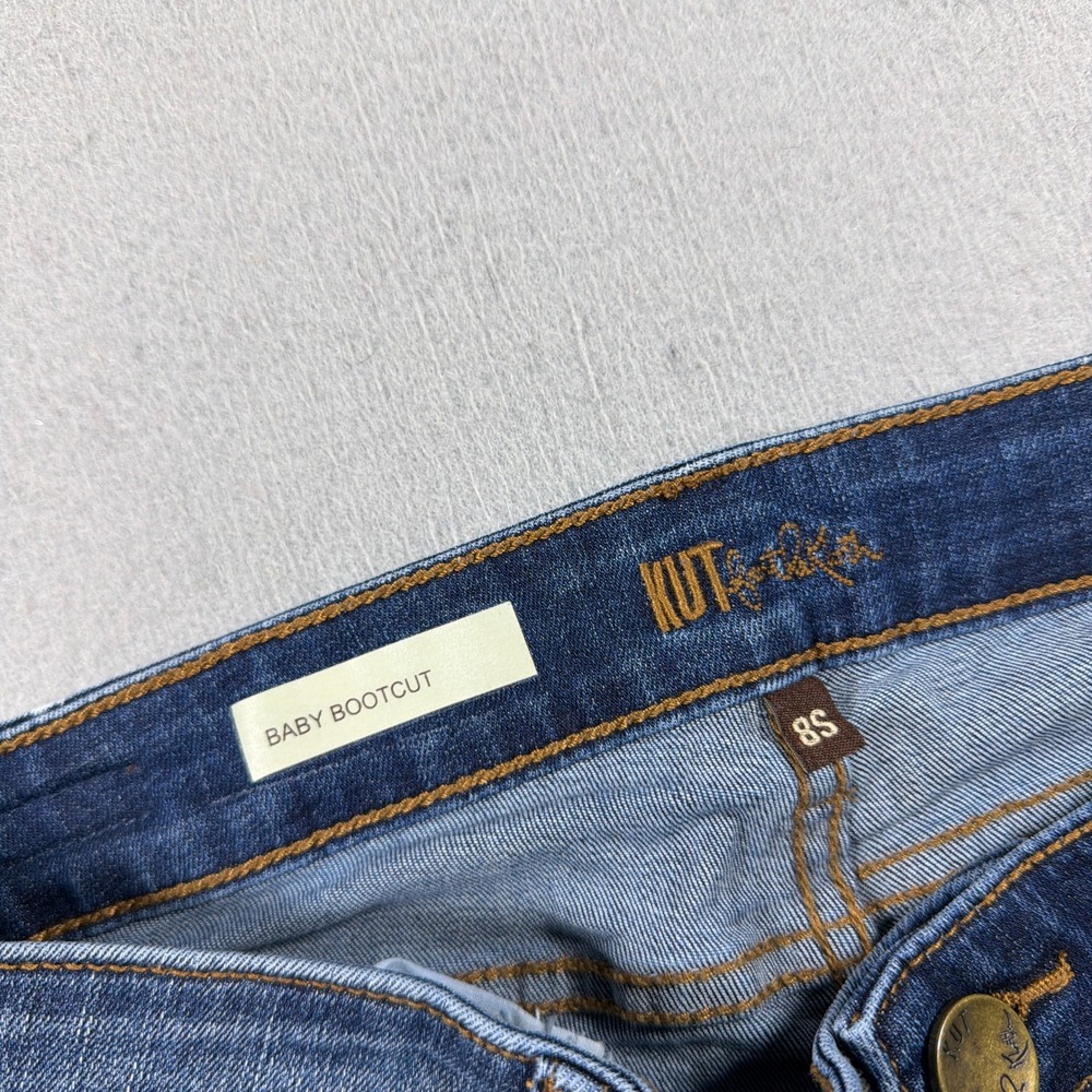 Kut From The Kloth Baby Bootcut Jeans Women 8S Slim Fit Blue Denim Casual - Picture 7 of 11
